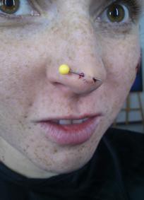 Nailed nose with myself